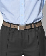 メンズ スクエアカットバックル ベルト