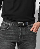 メンズ スクエアカットバックル ベルト