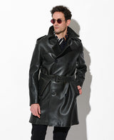 トレンチコート グロッシーレザー