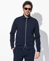 コンプレスト・コットンジャージ―・ダブルジップジャケット