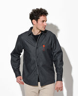 ニットデニムシャツ