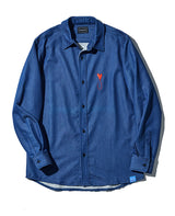 ニットデニムシャツ