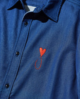 ニットデニムシャツ