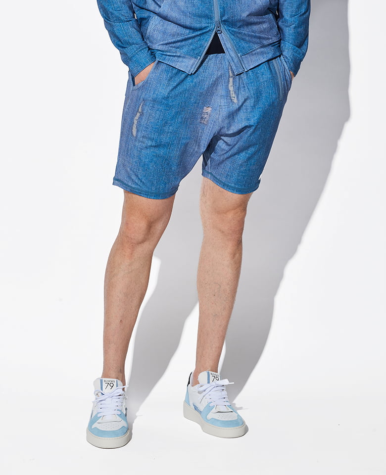 デニム風総柄ラッシュショートパンツ – 買えるLEON