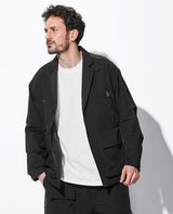 異素材コンビセットアップ(ブラック)