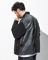 異素材コンビセットアップ(ブラック)