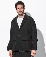 異素材コンビセットアップ(ブラック)