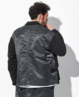 異素材コンビセットアップ(ブラック)