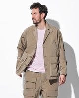 異素材コンビセットアップ(ベージュ)