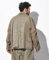 異素材コンビセットアップ(ベージュ)