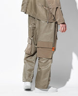 異素材コンビセットアップ(ベージュ)