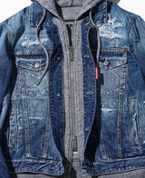 ミディアム リップド ウォッシュ オーバー ジーン ジャケット