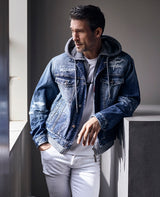 ミディアム リップド ウォッシュ オーバー ジーン ジャケット