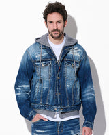 ミディアム リップド ウォッシュ オーバー ジーン ジャケット