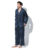 シルクパジャマ(エレガントネイビー)