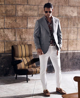 ストライプピークドラペルジャケット