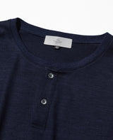 LEON別注 ウールジャージヘンリネックTシャツ