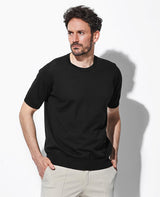 クルーネックニットTシャツ