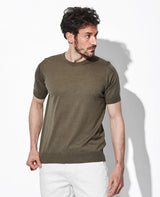 クルーネックニットTシャツ