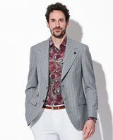 ストライプピークドラペルジャケット