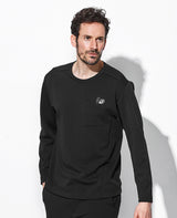 クロコハート付クルーネックロングTシャツ