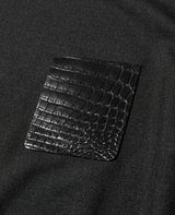 クロコポケット付クルーネックTシャツ