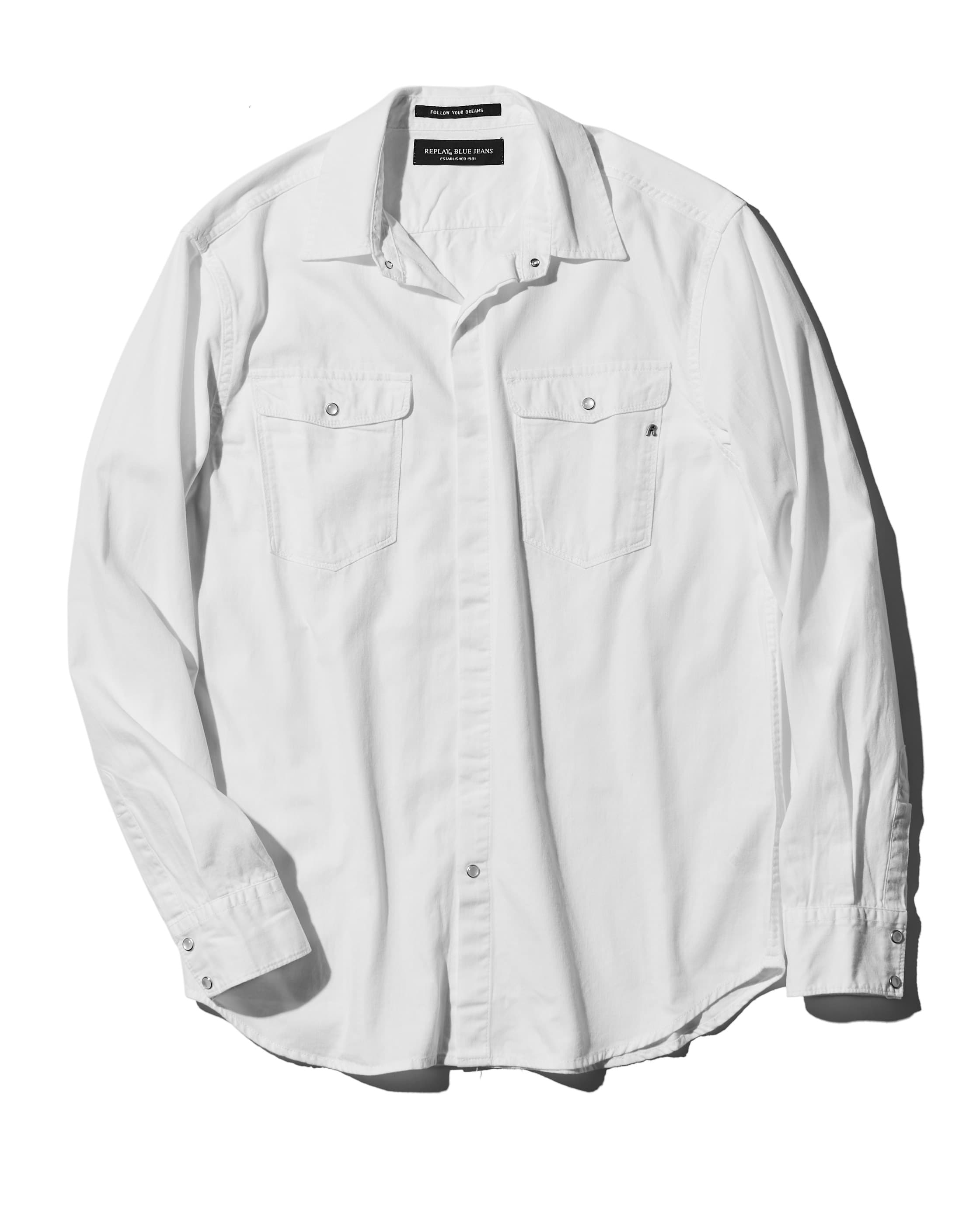 deres シルクデニムシャツ ホワイト ホワイトデニムシャツ – 買えるLEON