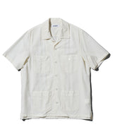 コットン/テンセル ジャカードローン キューバシャツ S/S