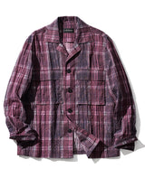 シアーチェックオーバーシャツ