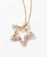 K18YGバケットダイヤスターペンダント