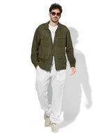 リネン サファリジャケット