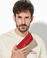 スモールクロコダイル革アイウェアケース