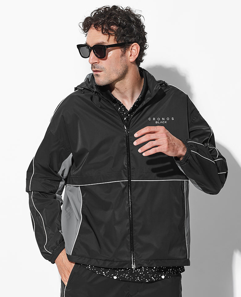 CRONOS BLACK STRIPED JACKET【BLACK×BLACK】 – クロノス CRONOS