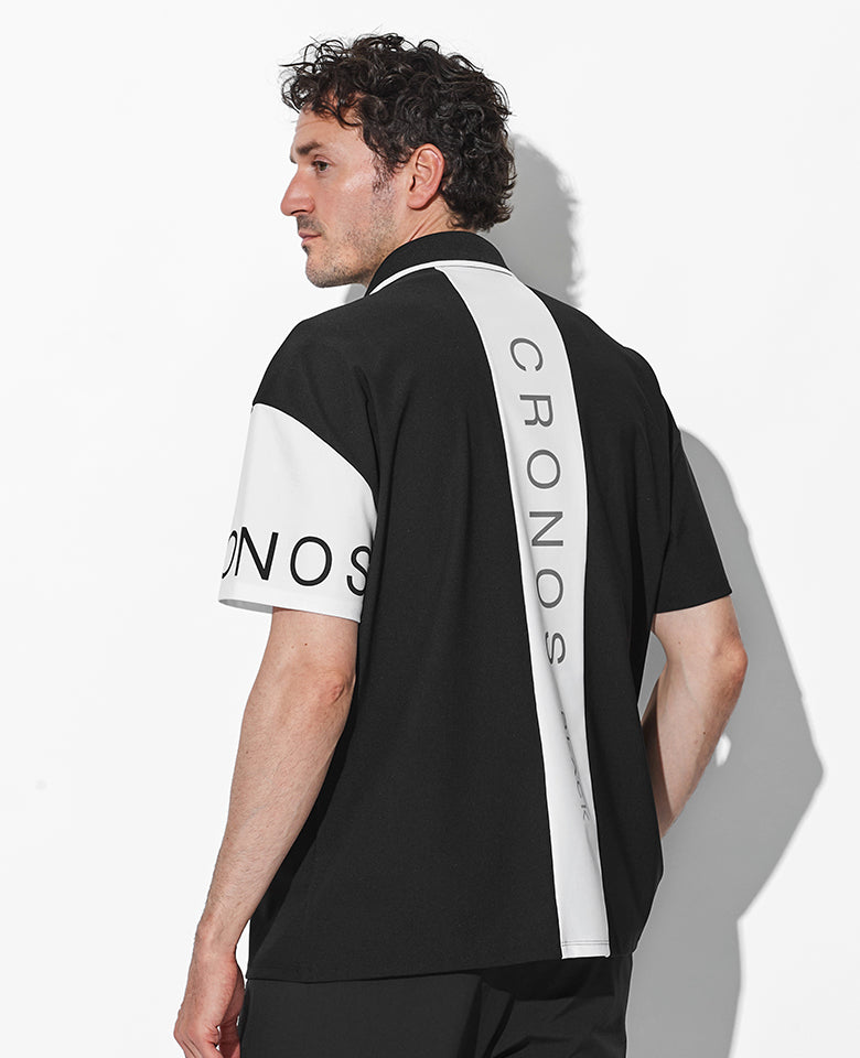 【新品／未使用】CRONOS(クロノス) ゴルフ ウェア ポロシャツ ブラック CRONOS BLACK ZIP POLO SHIRT【BLACK】