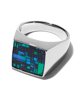 螺鈿スクエアデザインリング