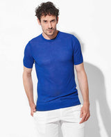 クルーネックショートスリーブセーター