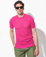 クルーネックショートスリーブセーター