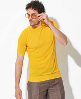 クルーネックショートスリーブセーター