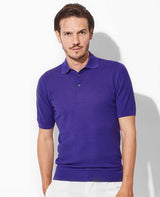 ポロカラーショートスリーブセーター