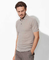 ポロカラーショートスリーブセーター