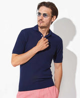 ポロカラーショートスリーブセーター