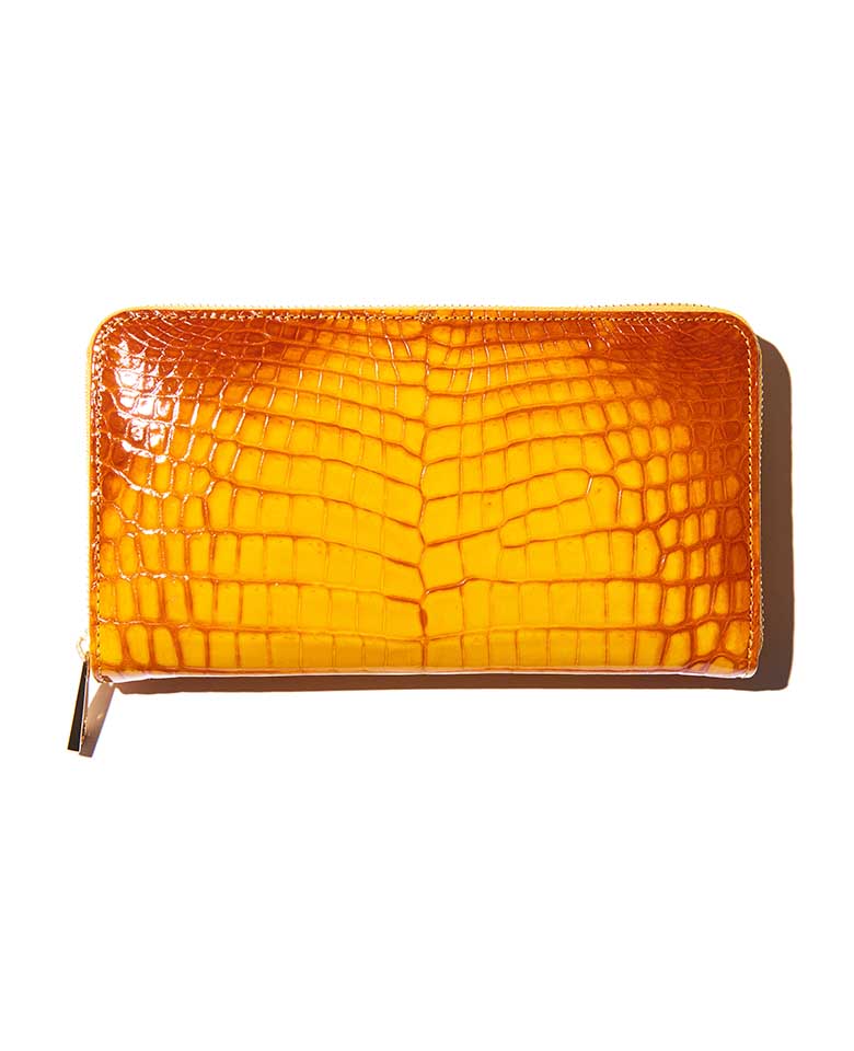 ‪꒰24h限定セール꒱スタッズ　長財布　オレンジグラデーション ꒰24h限定セール꒱スタッズ 長財布 オレンジグラデーション