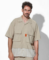 リネンコンビネーションセットアップ(ベージュ)