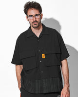 リネンコンビネーションセットアップ(ブラック)