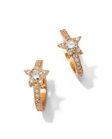 タイニスト ラウンディド パヴェ スター フープ