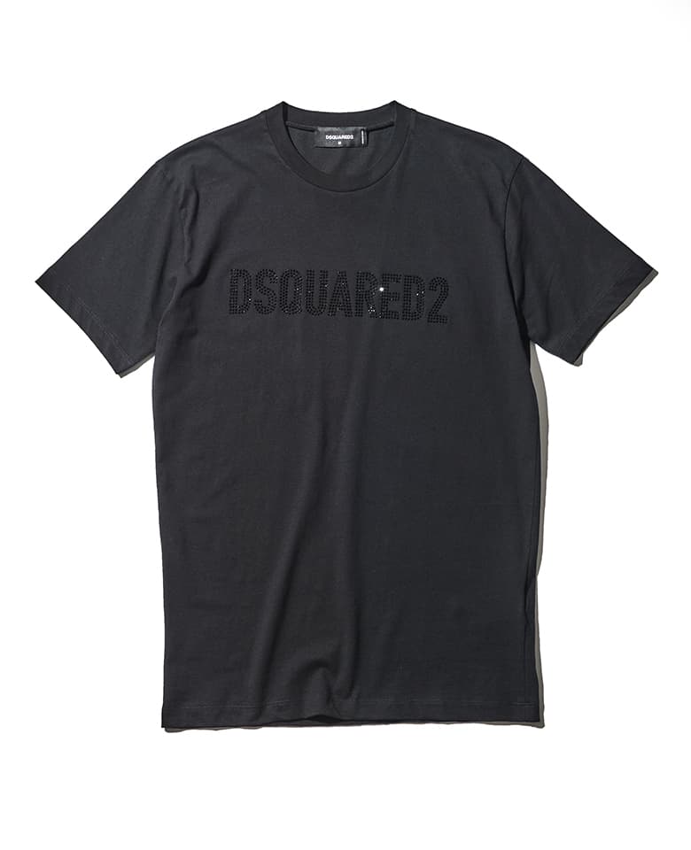 ビジューロゴ ブラッククルーネックTシャツ – 買えるLEON