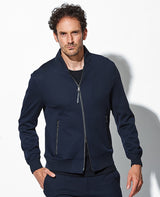 針抜きポリエステルライトブルゾン