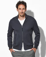 針抜きポリエステルライトブルゾン