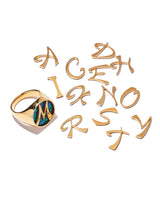 イニシャル・螺鈿リング