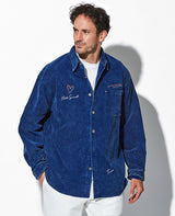 デニム風コーデュロイシャツ